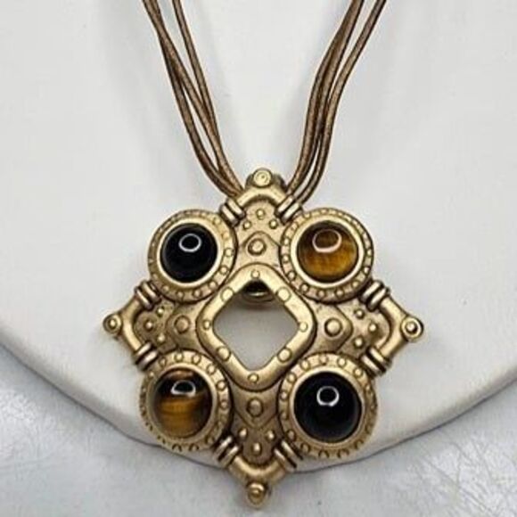 Premier Designs "Catwalk" Retired Pendant Necklace 17"L - Picture 1 of 4